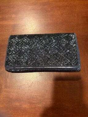Stunning Vintage Grey/Dark Silver Beaded Clutch -Made in Hong Kong